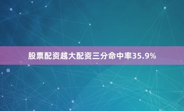 股票配资越大配资三分命中率35.9%