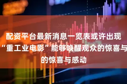 配资平台最新消息一览表或许出现更多“重工业电影”能够唤醒观众的惊喜与感动